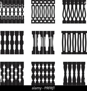 Sammlung von dekorativen Mustern. Geometrische und ethnischen Elementen dekoriert. Vektor. Isoliert. Stock Vektor