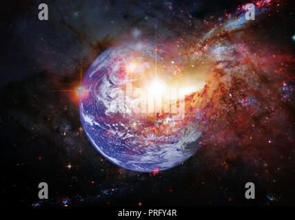 Planet Erde im Weltraum. Elemente dieses Bild von der NASA eingerichtet. Stockfoto