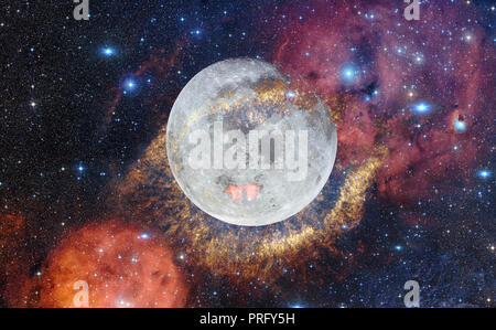 Ansicht des Mondes aus dem Weltraum. Elemente dieses Bild von der NASA eingerichtet. Stockfoto