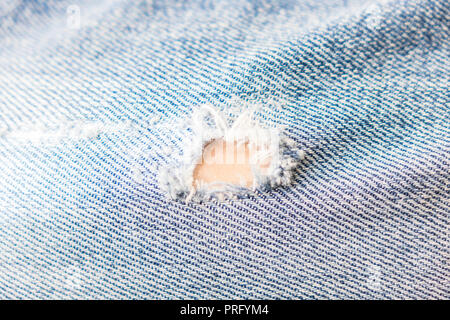 Jeans zerrissen Textur. Hintergrund Stockfoto