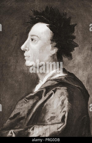 Alexander Pope, 1688 - 1744. 18. Jahrhundert englischer Dichter. Stockfoto