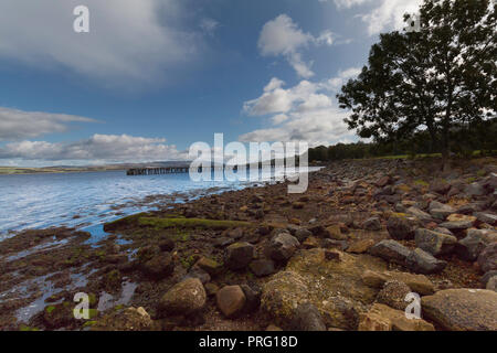 Port Glasgow Schottland Wahrzeichen Gebäude & Fluss Clyde Küste Stockfoto