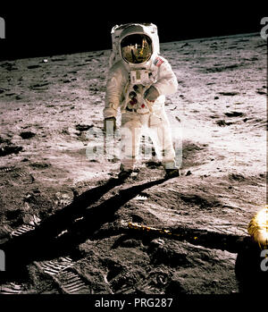 Astronaut Edwin Aldrin auf dem Mond. Dieses Bild ist ein Handout von der NASA NUR als redaktionelle Material verwendet werden. Stockfoto