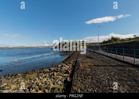 Port Glasgow Schottland Wahrzeichen Gebäude & Fluss Clyde Küste Stockfoto