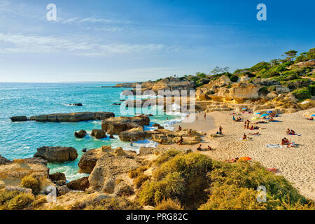 Praia do Evaristo, Albufeira, Algarve, Portugal Stockfoto