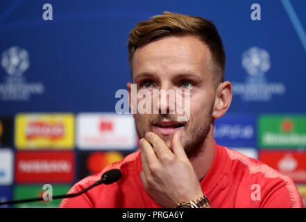 Barcelonas Ivan Rakitic während einer Pressekonferenz im Wembley Stadion, London. Stockfoto