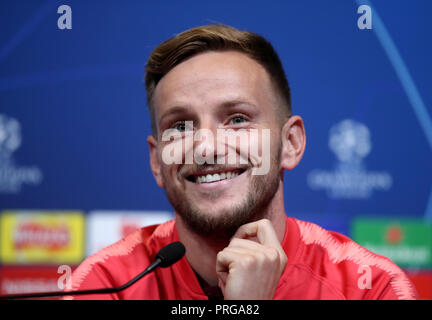 Barcelonas Ivan Rakitic während einer Pressekonferenz im Wembley Stadion, London. Stockfoto