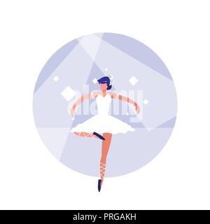 Tänzerin Ballett Charakter Vector Illustration Design Stock Vektor