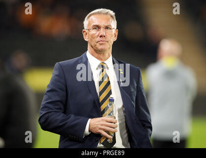 Hull City Manager Nigel Adkins während der Sky Bet Championship Match am KC Stadium, Hull. Stockfoto