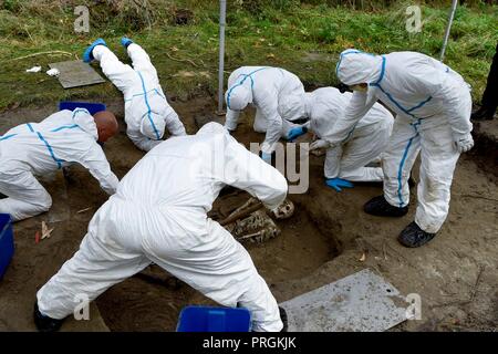 Zoutkamp, Niederlande. Okt, 2018 02. König Willem-Alexander der Niederlande bei der Willem Lodewijk van Nassaukazerne in Zoutkamp, am 02 Oktober, 2018, für eine workvisit der EU-Polizei- Ausbildung (EUPST Credit: Albert Nieboer/Niederlande/Point de Vue |/dpa/Alamy leben Nachrichten Stockfoto