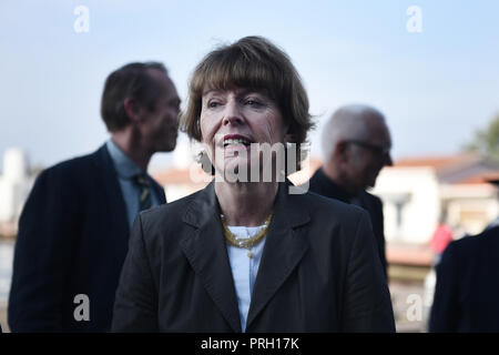 Thessaloniki, Griechenland. 3. Okt, 2018. Bürgermeister von Köln Henriette Rädeker bei ihrem Besuch in Thessaloniki. Bürgermeister von Köln Henriette Rädeker Besuche der nördlichen griechischen Stadt Thessaloniki. Credit: Giannis Papanikos/ZUMA Draht/Alamy leben Nachrichten Stockfoto