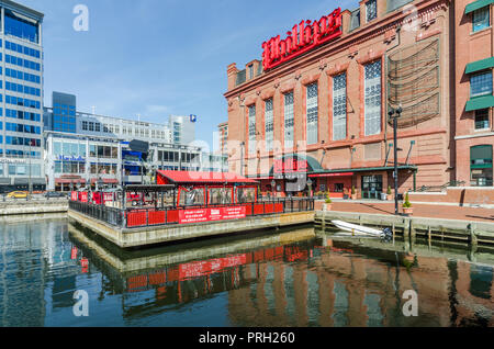 Gebäude am Inneren Hafen im Zentrum von Baltimore Stockfoto