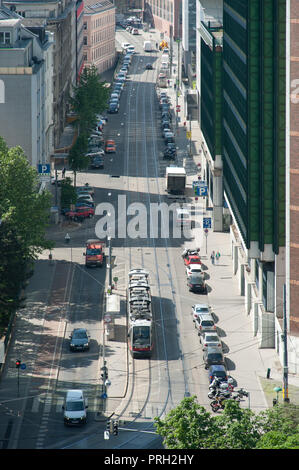 Wien, Blick in die Hintere Zollamtstraße Stockfoto