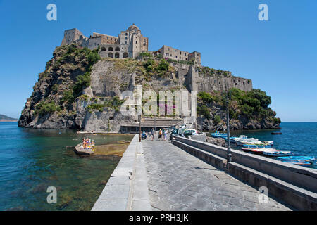 Castello Aragonese, Ischia Ponte, Insel Ischia, Golf von Neapel, Kampanien, Italien Stockfoto