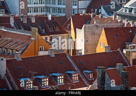 Blick vom Rundetarn-Turm, quartier latin. Kopenhagen, Dänemark, Europa Stockfoto