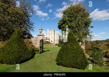 Sizergh Schloss und Gärten in Helsington in der Grafschaft Cumbria in England. Stockfoto