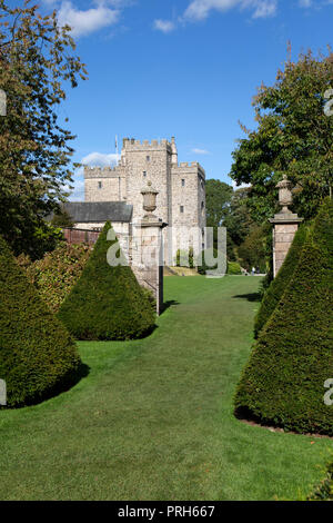 Sizergh Schloss und Gärten in Helsington in der Grafschaft Cumbria in England. Stockfoto