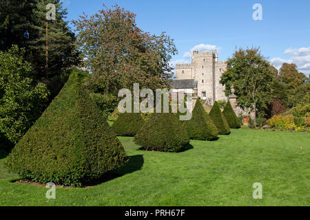 Sizergh Schloss und Gärten in Helsington in der Grafschaft Cumbria in England. Stockfoto