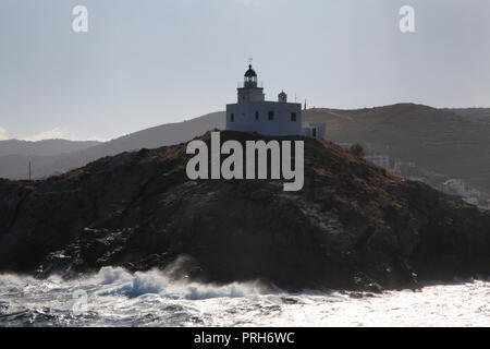 Kea Insel Griechenland Kea Leuchtturm Stockfoto