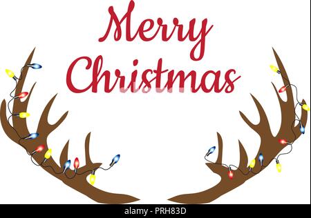 Vector Illustration von Weihnachten Geweih. Weihnachten, urlaub Hintergrund. Stock Vektor