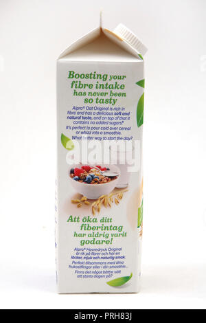 Alpro Oat Original Alternative zu Milch Stockfoto