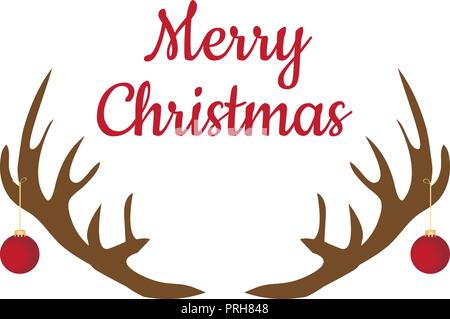 Vector Illustration von Weihnachten Geweih. Weihnachten, urlaub Hintergrund. Stock Vektor