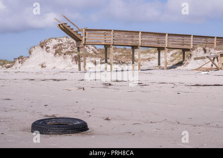 Hurrikan Florenz - nach dem Sturm auf Emerald Isle, North Carolina September 2018 Stockfoto