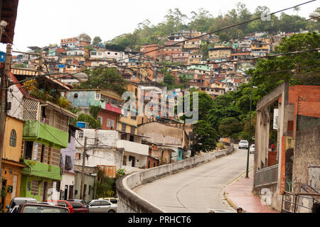 Caracas El Hatillo Miranda Staat/Venezuela 28/07/2018 Slum in den Hügeln. Stockfoto