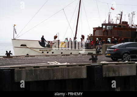 PS Waverley bei Latgs Pier Stockfoto
