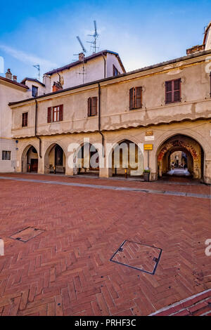 Italien Piemont alten Broletto, Palazzo Vecchio Square Stockfoto