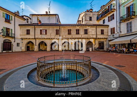 Italien Piemont alten Broletto, Palazzo Vecchio Square Stockfoto