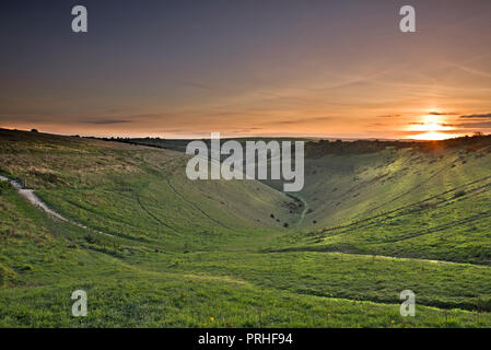 Sonnenaufgang am Devil's Dyke Brighton, Sussex. Großbritannien Stockfoto