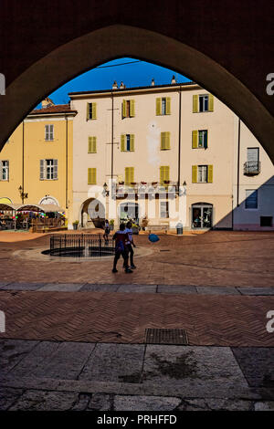 Italien Piemont alten Broletto, Palazzo Vecchio Square Stockfoto