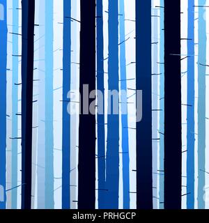 Gruppe von Silhouetten Bäume blau dunkel hell Hintergrund Stock Vektor