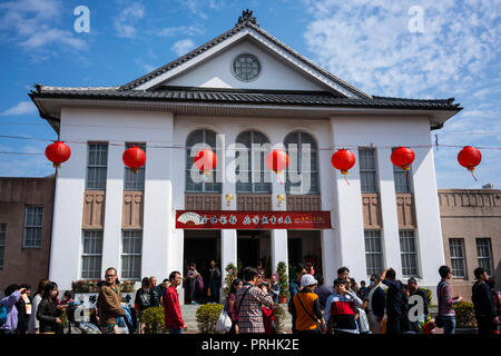 16. Februar 2018, Lukang Changhua Taiwan: Lukang union Montagehalle in Lugang Taiwan ein Gebäude im Stil der japanischen Meiji ära Stockfoto