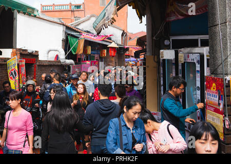 16. Februar 2018, Lukang Changhua Taiwan: Lugang old street Streetview in Lukang Taiwan Stockfoto