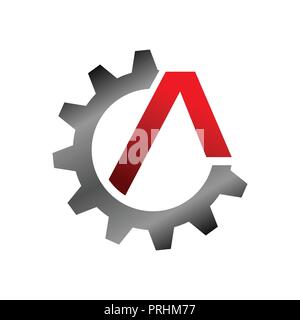 Tiefbau Initial eine Lettermark Vektor Symbol Grafik Logo Design Template Stock Vektor