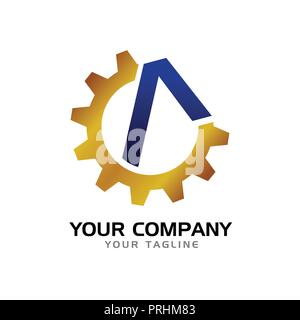Erste eine Zivile Firma Vektor Symbol Grafik Logo Design Template Stock Vektor