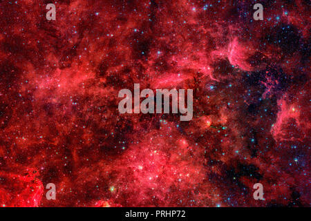 Red galaxy in outer space. Elements of this image furnished by NASA. Stockfoto