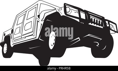 Offroad Auto. Vector Illustration. Stock Vektor