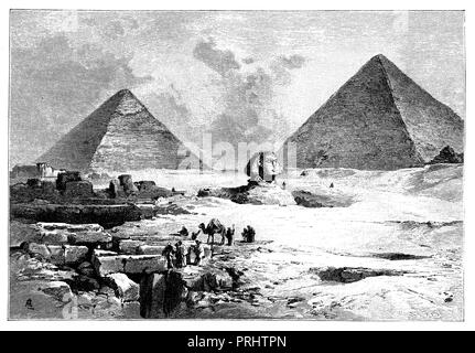 Die Pyramide von Gizeh, westlich von Memphis, Albert Richter Stockfoto
