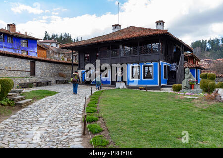 Die Dimcho Debelyanov Haus und Museum in Koprivshtitsa, zentrale Bulgarien. Stockfoto