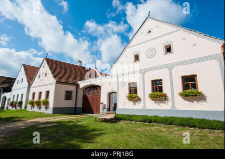 Alte Dorf Holasovice in Tschechien genannt. Stockfoto