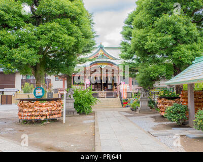 Tokyo Japan. September 10, 2018. Ansicht des Imado Jinja (Tempel) in Asakusa, Tokyo. Stockfoto