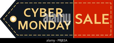 Cyber Monday im Verkauf. Beschriftung design Vorlage. Cyber Monday Banner. Isolierte Vector Illustration auf weißem Hintergrund. Stock Vektor