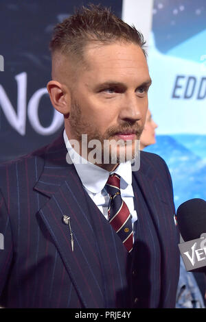 Tom Hardy an der 'Gift' Premiere im Regency Dorf Theater am 1. Oktober in Westwood, Kalifornien 2018. Stockfoto