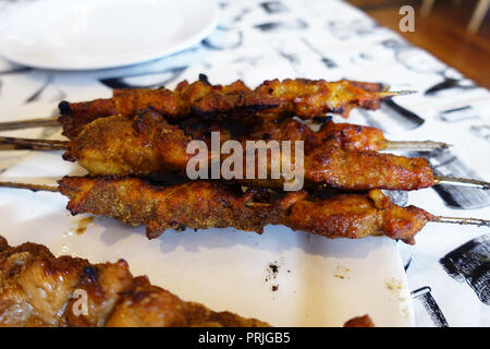 Lamm Kebab am Spieß Stockfoto