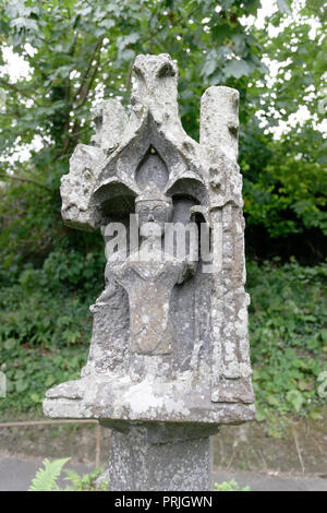 St Mawgan, Alte Laterne Laterne Kreuz, Kreuz, Newquay, Cornwall, England. Stockfoto