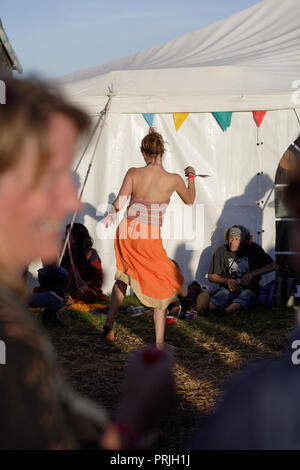 Teekocher Höhen Music Festival, Cornwall, UK. Stockfoto