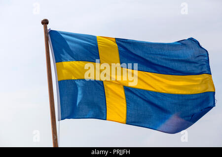 Nationalflagge, Schweden Stockfoto